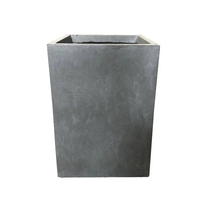 

Slate Gray 13" Wide Kante Lightweight Tall Square Concrete Outdoor Planter Pot