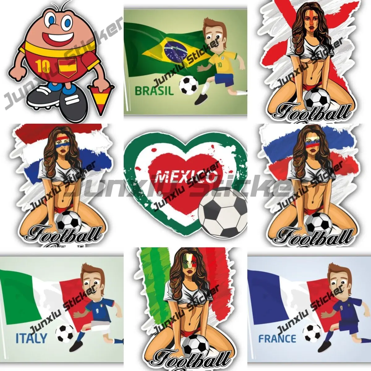 Creative National Flag Soccer Club Fan Girl Decals Flag Football Club Fan Girl Sticker for Car Camper Decorative SUV Decals
Creative National Flag Soccer Club Fan Girl Decals Flag Football Club Fan Girl Sticker for Car Camper Decorative SUV Decals