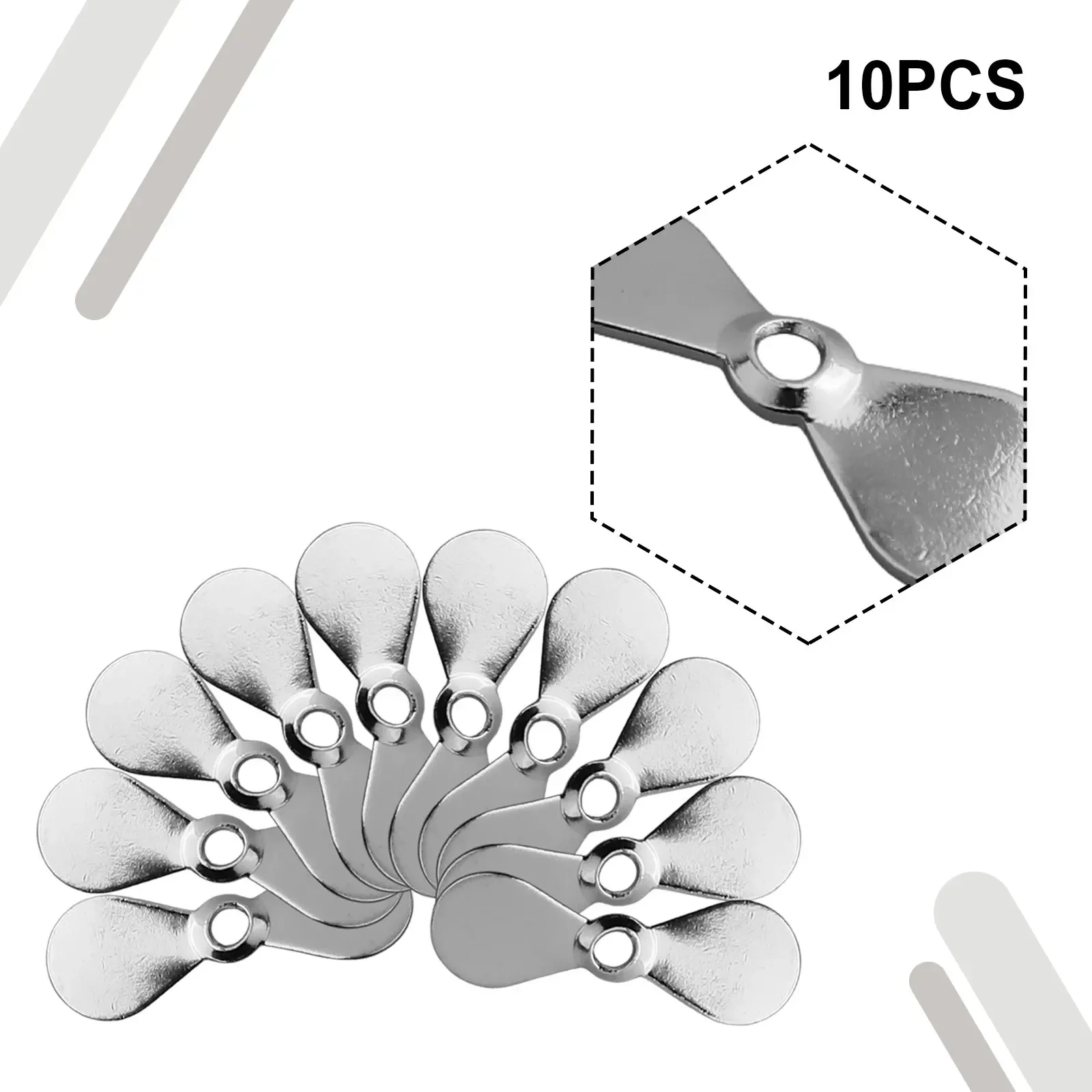 10Pcs Prop Blades Propeller Style Spinner Blades DIY Topwater Lures Spin Blades Fishing Lure For Outdoor Jig Fishing Tackle Tool
10Pcs Prop Blades Propeller Style Spinner Blades DIY Topwater Lures Spin Blades Fishing Lure For Outdoor Jig Fishing Tackle Tool