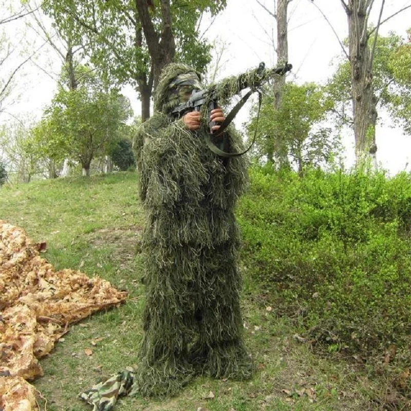 

Paintball Green Grass Ghillie Clothing Yowie Sniper Hunting Gillie Camouflage Tactical Camo Suit
