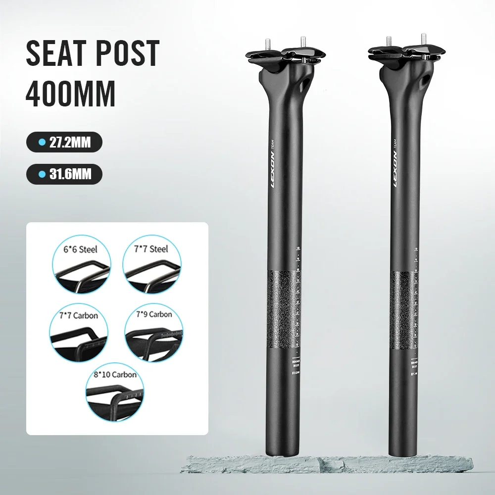 LEXON Carbon Seatpost Road MTB 400MM Seat Tube 27.2/31.6MM 0MM Offset Bicycle Parts Mountain Bike Ultralight Carbon Bike Post
LEXON Carbon Seatpost Road MTB 400MM Seat Tube 27.2/31.6MM 0MM Offset Bicycle Parts Mountain Bike Ultralight Carbon Bike Post