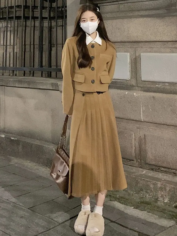 College Style Women‘s Suit Jacket Skirt Set Autumn and Winter 2023 New Elegant Age-reducing Retro Suit Long Skirt Two-piece Set
College Style Women‘s Suit Jacket Skirt Set Autumn and Winter 2023 New Elegant Age-reducing Retro Suit Long Skirt Two-piece Set