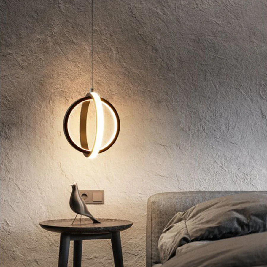 19W Bedroom Bedside LED Pendant Light Modern Round Ring Restaurant Dining Room Pendant Lamps Bar Foyer Suspension Hanging Light
19W Bedroom Bedside LED Pendant Light Modern Round Ring Restaurant Dining Room Pendant Lamps Bar Foyer Suspension Hanging Light