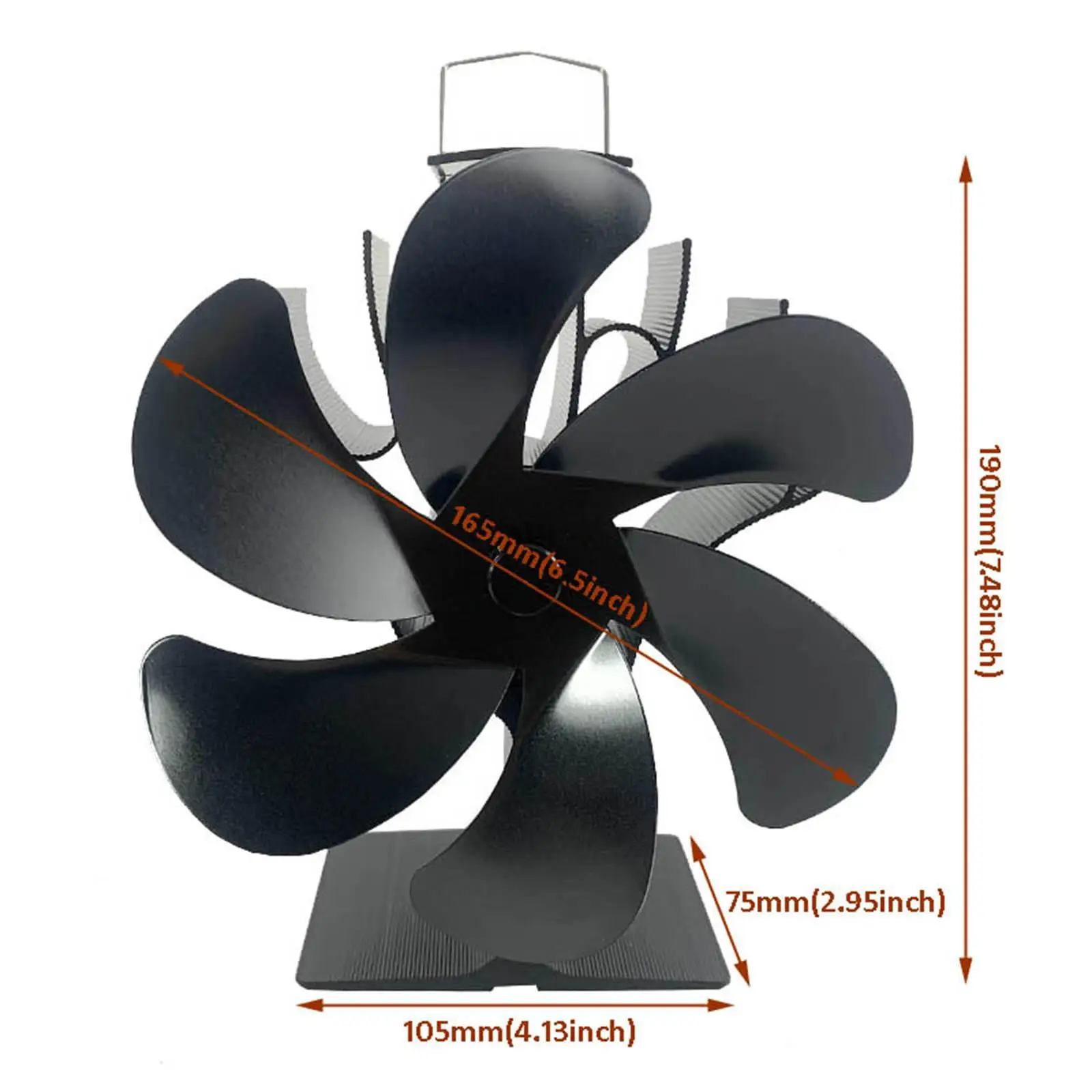 

6 Blades Heat Powered Fireplace Fan Non Wood/logs Stove Fan for Fireplace Picnics Heaters Log Burner Wood Burning Stove