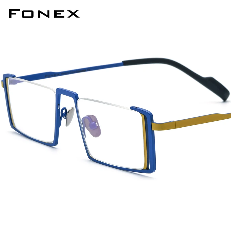FONEX Titanium Eyeglasses Frame Men Retro Square Glasses Men's Vintage Half Rim Eyewear F85780
FONEX Titanium Eyeglasses Frame Men Retro Square Glasses Men's Vintage Half Rim Eyewear F85780