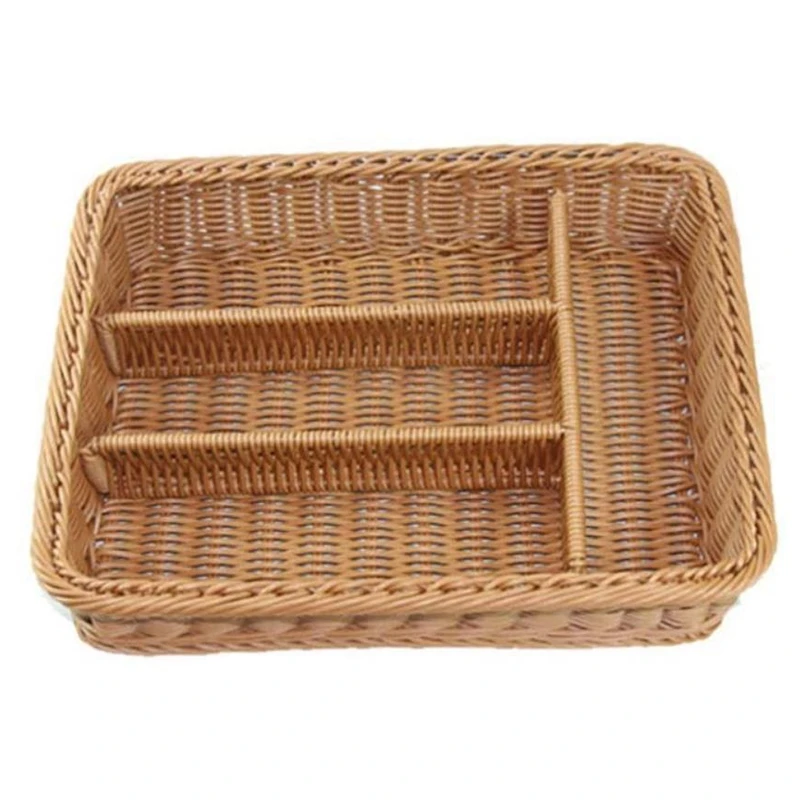 Kitchen Drawer Organizer Cutlery Storage Basket 4 Compartments Kitchen Forks Knifes Rattan Storage Tray
Kitchen Drawer Organizer Cutlery Storage Basket 4 Compartments Kitchen Forks Knifes Rattan Storage Tray