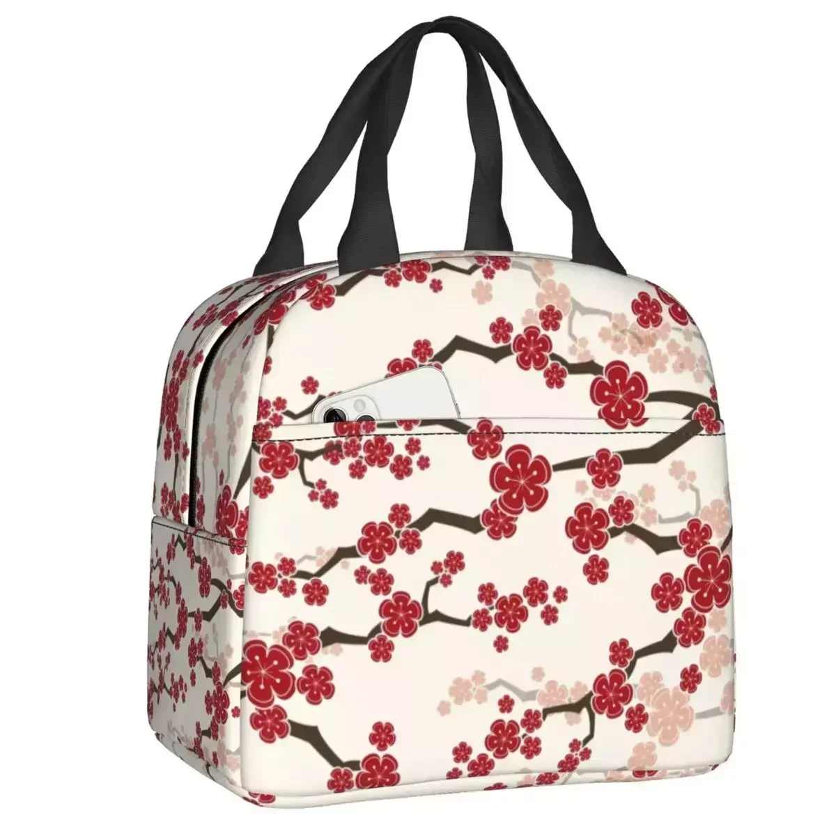 2024 New Red Oriental Cherry Blossoms Insulated Lunch Bags Zen Sakura Flowers Lunch Container For School Office Outdoor Food Box
2024 New Red Oriental Cherry Blossoms Insulated Lunch Bags Zen Sakura Flowers Lunch Container For School Office Outdoor Food Box