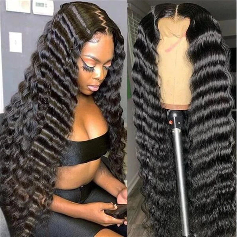 Long Black 26 inch Soft Kinky Curly Deep Lace Front Wigs 180%Density For Women with Babyhair PrePlucked Daily Wear Glueless Wigs
Long Black 26 inch Soft Kinky Curly Deep Lace Front Wigs 180%Density For Women with Babyhair PrePlucked Daily Wear Glueless Wigs