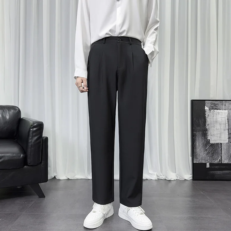 Korean Style Suit Pants Men Slim Fashion Solid Color Business Society Pants Men Straight Pants Men Soffice Formal Trousers E50
Korean Style Suit Pants Men Slim Fashion Solid Color Business Society Pants Men Straight Pants Men Soffice Formal Trousers E50
