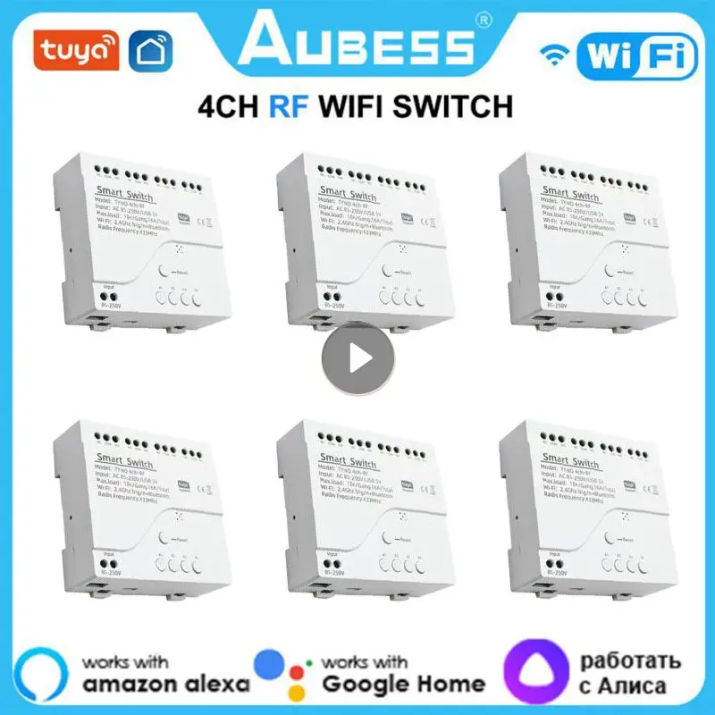 Беспроводной WI-FI коммутационный модуль 4CH Tuya Smart Life, WI-FI, дистанционное управление через приложение, 12 В, 24 В постоянного тока, 220 В переменного тока, радиоресивер 10 А, умное реле Alexa 
Беспроводной WI-FI коммутационный модуль 4CH Tuya Smart Life, WI-FI, дистанционное управление через приложение, 12 В, 24 В постоянного тока, 220 В переменного тока, радиоресивер 10 А, умное реле Alexa