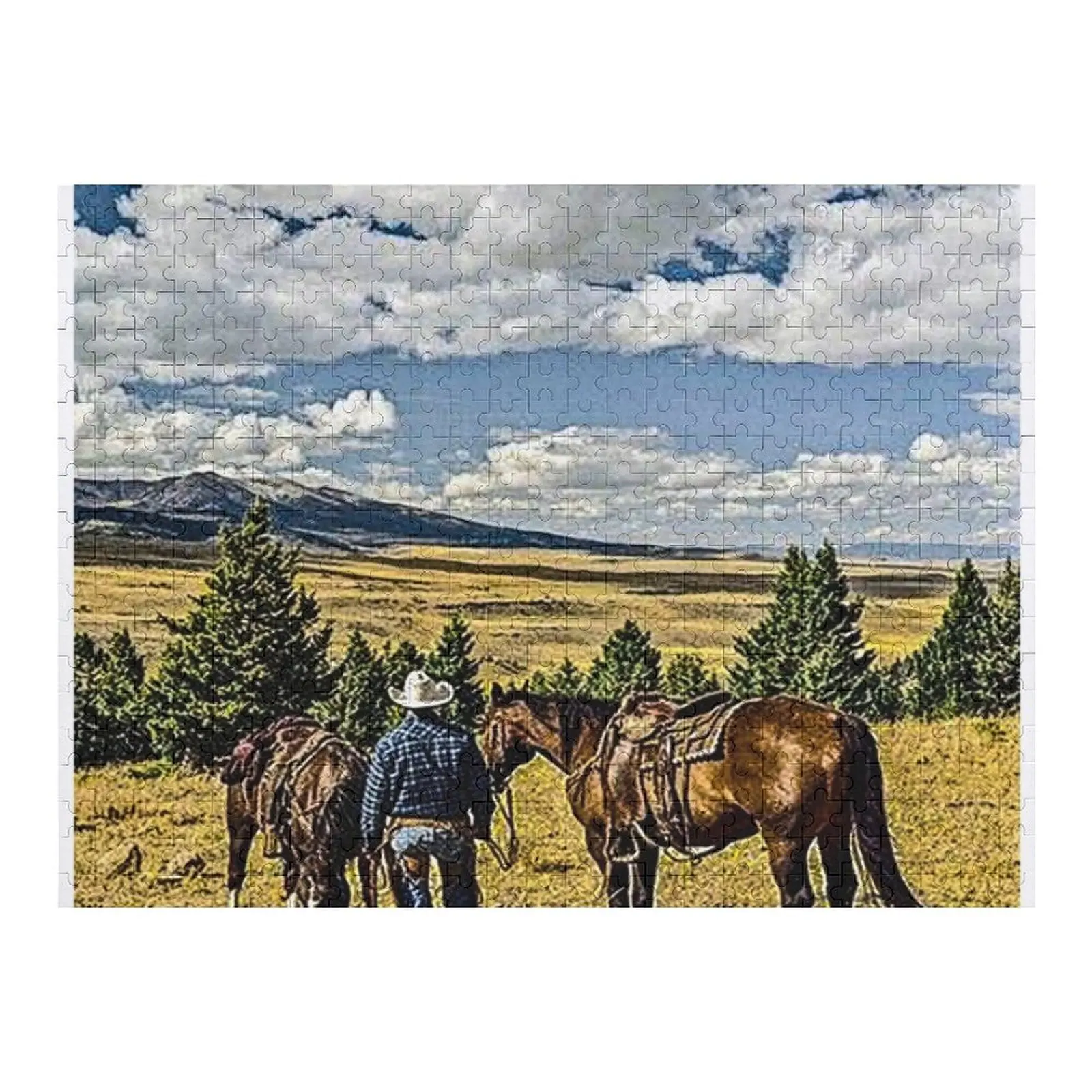 

fwc 5217 old west wild cowboy Jigsaw Puzzle Wooden Adults Personalized Name Custom Child Gift Personalized Gift Ideas Puzzle