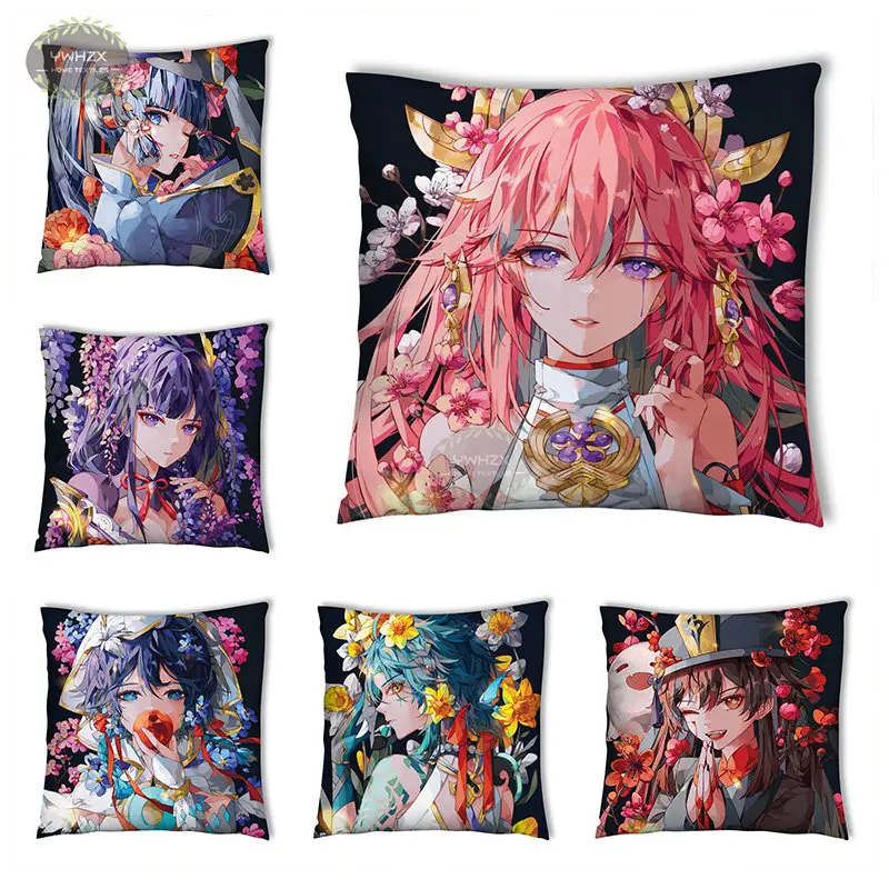 Hot Games Genshin Impact Pillow Case Peach Skin Pattern Gifts Zhongli Yae Miko Tartaglia Kazuha Hutao Decorative Pillowcases 
Hot Games Genshin Impact Pillow Case Peach Skin Pattern Gifts Zhongli Yae Miko Tartaglia Kazuha Hutao Decorative Pillowcases