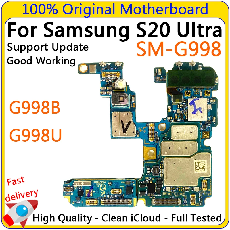 100% Unlocked Motherboard for Samsung Galaxy S20 Ultra G988U G988B Mainboard With Full Chips Android OS Logic Board Tested
100% Unlocked Motherboard for Samsung Galaxy S20 Ultra G988U G988B Mainboard With Full Chips Android OS Logic Board Tested