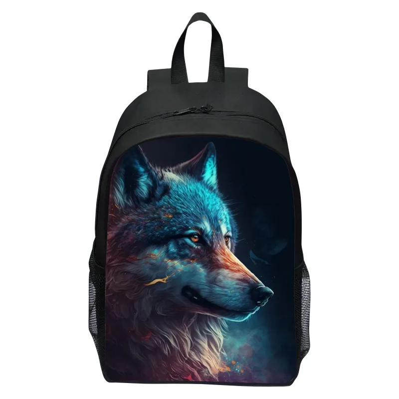 

Cartoon Animal Pattern Wolf School Bag Boy Girl Knapsack Backpack Travel Bag Teen Fashion Bookbag 3D Mochila Rucksack