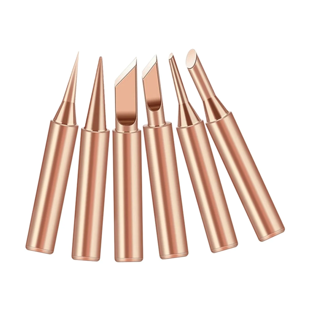 6Pcs 900M-T Pure Copper Soldering Iron Tip Lead-free Solder Tips Welding Head Soldering Tools Branding Iron
6Pcs 900M-T Pure Copper Soldering Iron Tip Lead-free Solder Tips Welding Head Soldering Tools Branding Iron