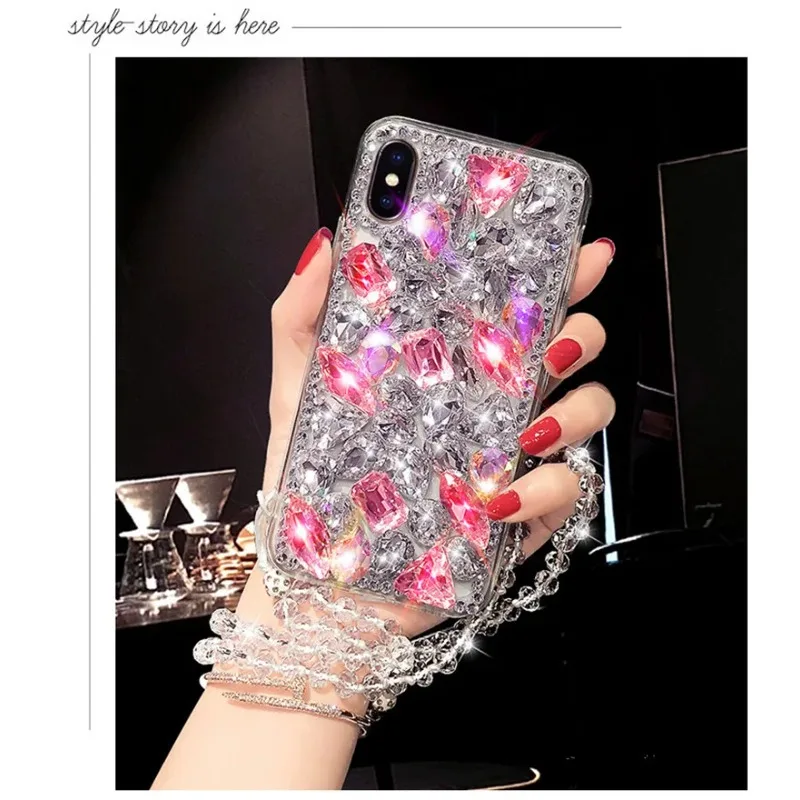 

Luxurious Bling Crystal Diamonds Stones Soft Back Cover For Samsung GalaxyA30 A50 A70S A22 A32 5G A52 A71 4G A51 A72 A73 A53 A33