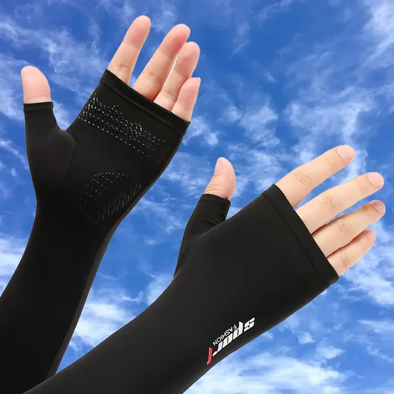 Men's Summer Ice Sleeve Ice Silk Arm Guard Half Finger High Elastic Sunscreen Sleeve Women's Summer Hand Sleeve Fishing Thin
Men's Summer Ice Sleeve Ice Silk Arm Guard Half Finger High Elastic Sunscreen Sleeve Women's Summer Hand Sleeve Fishing Thin