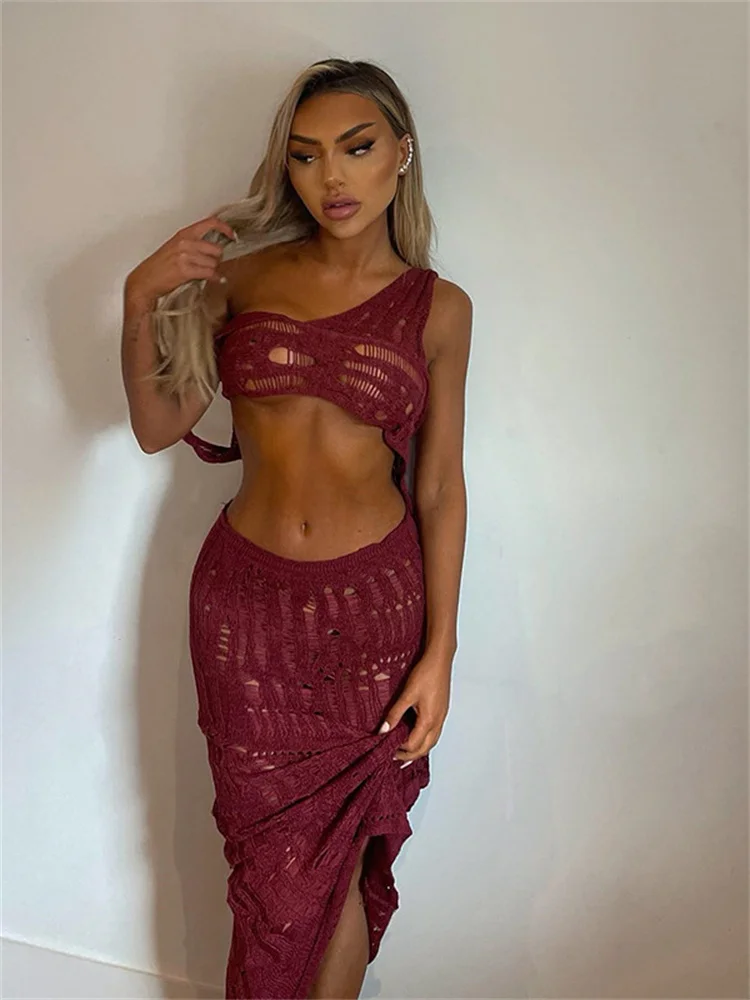 Laertes 2023 Summer Knit Sheer Beach Vacation Suit Hollow Out Bandage Crop Top And Midi Skirt 2 Piece Set Sexy Women Y2K Outfits
Laertes 2023 Summer Knit Sheer Beach Vacation Suit Hollow Out Bandage Crop Top And Midi Skirt 2 Piece Set Sexy Women Y2K Outfits