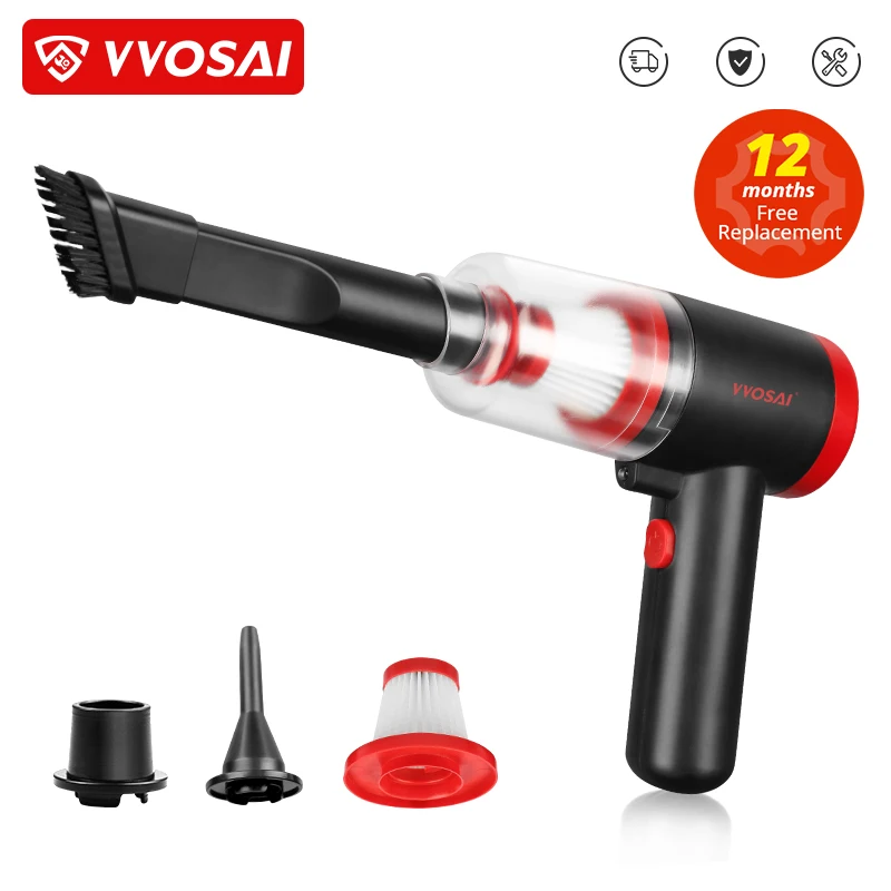 VVOSAI Cordless Vacuum Cleaner 8000Pa Strong Suction Portable Car Vacuum Cleaner Wet Dry Use for Home Office Car Cleaning Pet
VVOSAI Cordless Vacuum Cleaner 8000Pa Strong Suction Portable Car Vacuum Cleaner Wet Dry Use for Home Office Car Cleaning Pet