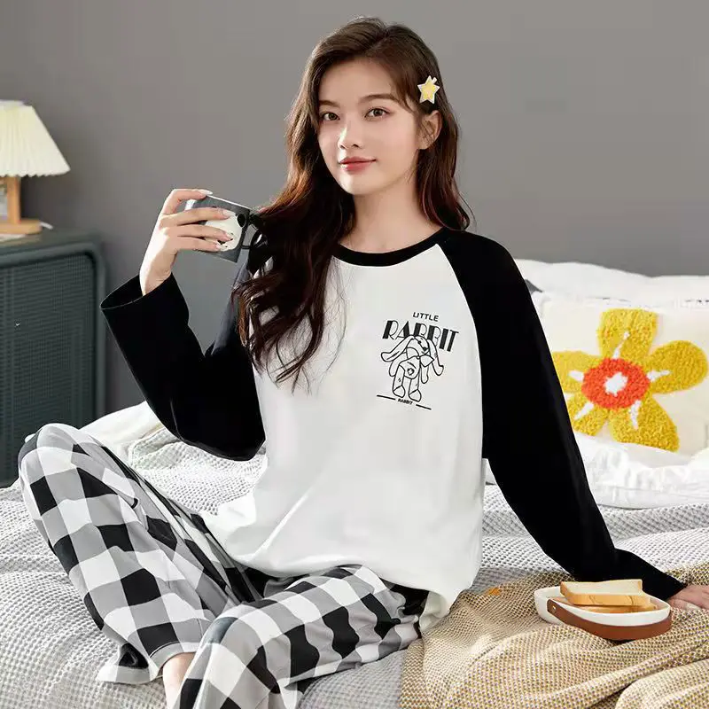 SUO&CHAO 2023 New Pajamas Set For Women Autumn Winter Long Sleeve Round Neck Long Pants Cartoon Print Sleepwear Homewear
SUO&CHAO 2023 New Pajamas Set For Women Autumn Winter Long Sleeve Round Neck Long Pants Cartoon Print Sleepwear Homewear