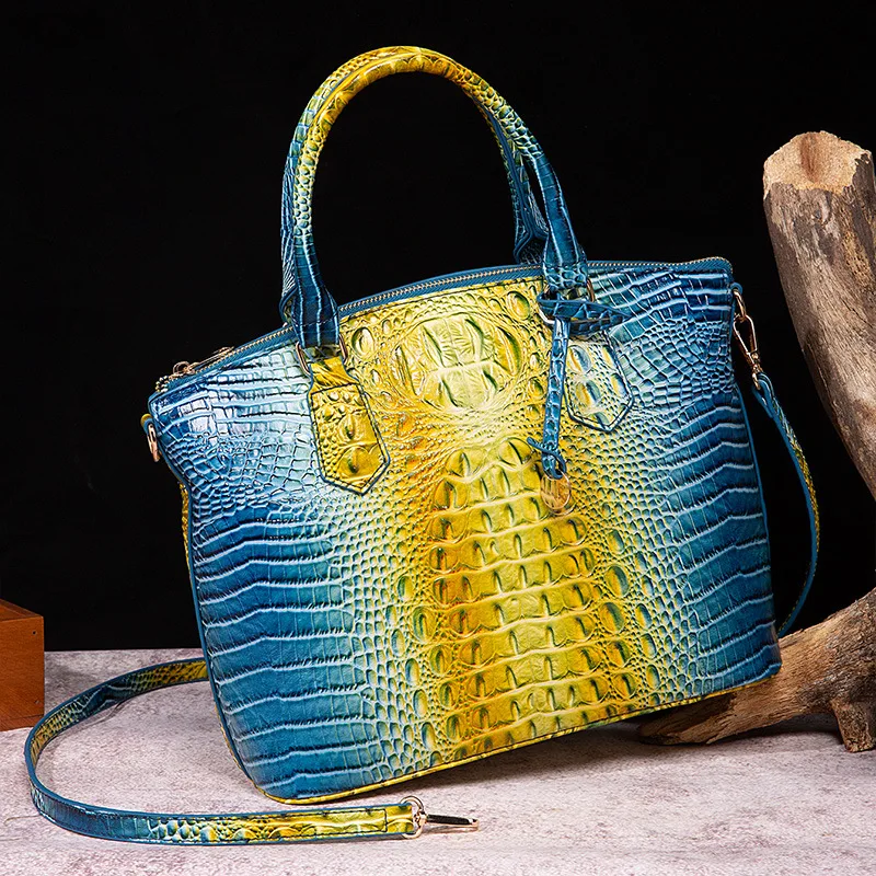 

Women PU Handbags Embossing Crocodile Shoulder Bags Multistratified Luxury Tote Crossbody Bag Hobo Pouch new in 2024