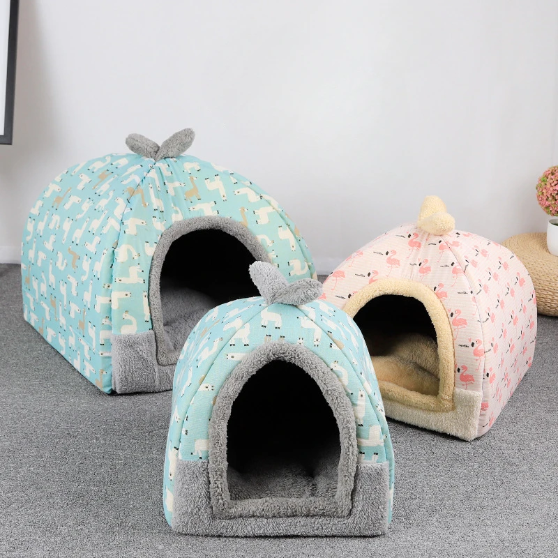 

Foldable Dog House Kennel Bed Mat For Small Medium Dogs Cats Winter Warm Cat Bed Nest Pet Products Basket Pets Puppy Cave Sofa