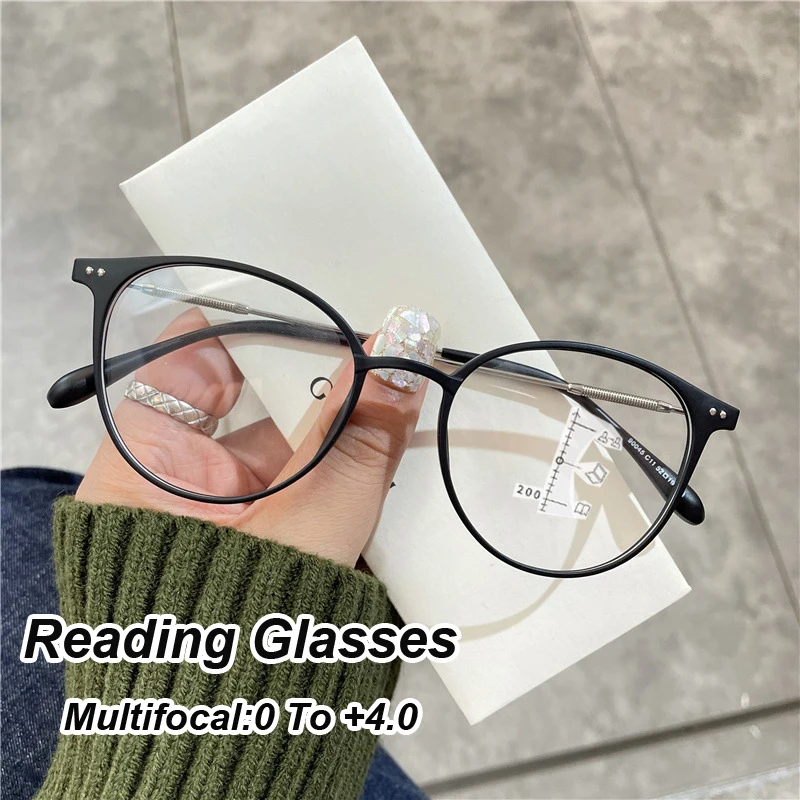 Anti Blue Light Multifocal Presbyopia Glasses Luxury Trend Bifocal Far Sight Eyeglasses Finished Optical Reading Glasses Diopter
Anti Blue Light Multifocal Presbyopia Glasses Luxury Trend Bifocal Far Sight Eyeglasses Finished Optical Reading Glasses Diopter