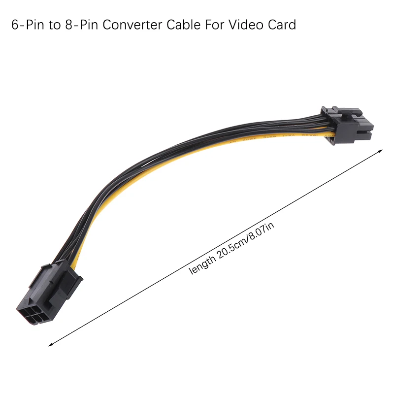 Удлинительный кабель преобразователя питания PCI-E с 6-Pin на 8-Pin для видеокарты, графического адаптера, кабеля питания, 1 шт.
Удлинительный кабель преобразователя питания PCI-E с 6-Pin на 8-Pin для видеокарты, графического адаптера, кабеля питания, 1 шт.