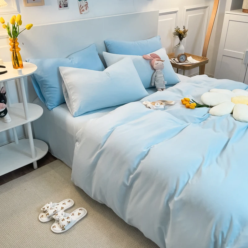 Spot Blue Bed Linen Pure Color Comforter Bedding Set Full Double King Size 200x230cm Duvet Covers Flat Sheet 4pcs Home Textile
Spot Blue Bed Linen Pure Color Comforter Bedding Set Full Double King Size 200x230cm Duvet Covers Flat Sheet 4pcs Home Textile