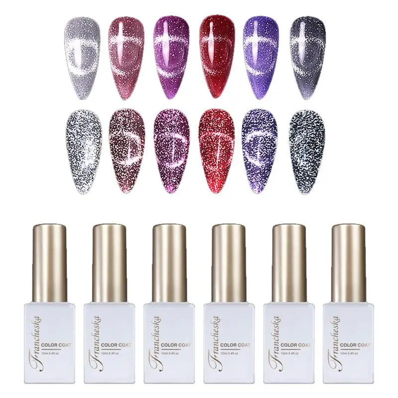 Cat Eye Gel Polish 12ml Shimmer Glitter Gel Nail Polish 6 Colors Magnetic Nail Salon Kit For Party Jumping Club Party Birthday
Cat Eye Gel Polish 12ml Shimmer Glitter Gel Nail Polish 6 Colors Magnetic Nail Salon Kit For Party Jumping Club Party Birthday