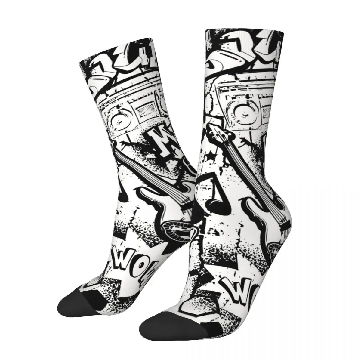 Crazy Sock for Men Black And White Comics Graffiti Harajuku Graffiti Art Pattern Quality Pattern Printed Crew Sock Seamless Gift
Crazy Sock for Men Black And White Comics Graffiti Harajuku Graffiti Art Pattern Quality Pattern Printed Crew Sock Seamless Gift