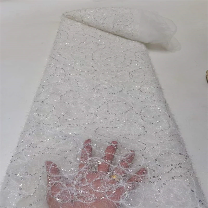 2022 Luxury African Bridal Lace Fabric White Embroidery Sequins Lace Fabric Latest Nigerian Net Lace For Wedding Dress tc23-89
2022 Luxury African Bridal Lace Fabric White Embroidery Sequins Lace Fabric Latest Nigerian Net Lace For Wedding Dress tc23-89