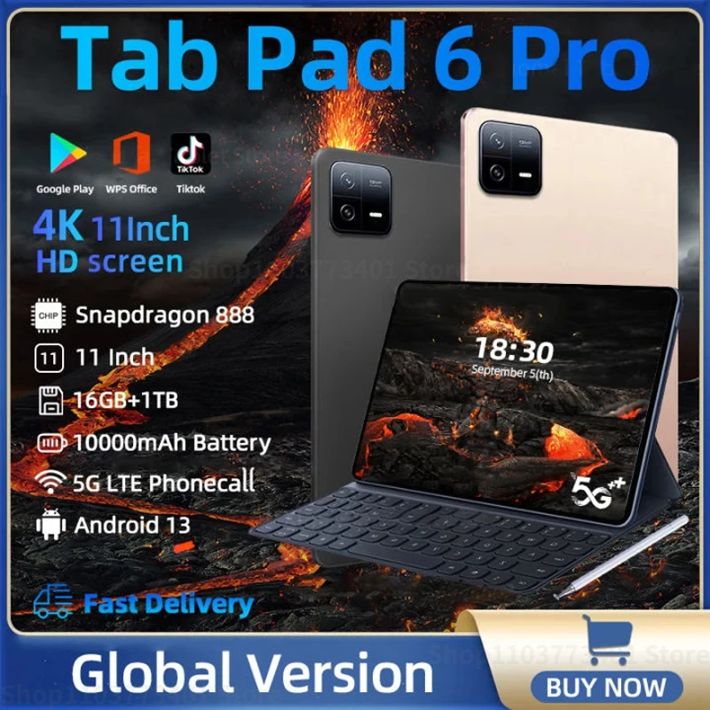 2024 Original Global Version Mi Pad 6 Pro Tablet PC Snapdragon 888 Android 13 RAM 12GB ROM 512GB 5G Dual SIM Card or WIFI HD 4K
2024 Original Global Version Mi Pad 6 Pro Tablet PC Snapdragon 888 Android 13 RAM 12GB ROM 512GB 5G Dual SIM Card or WIFI HD 4K