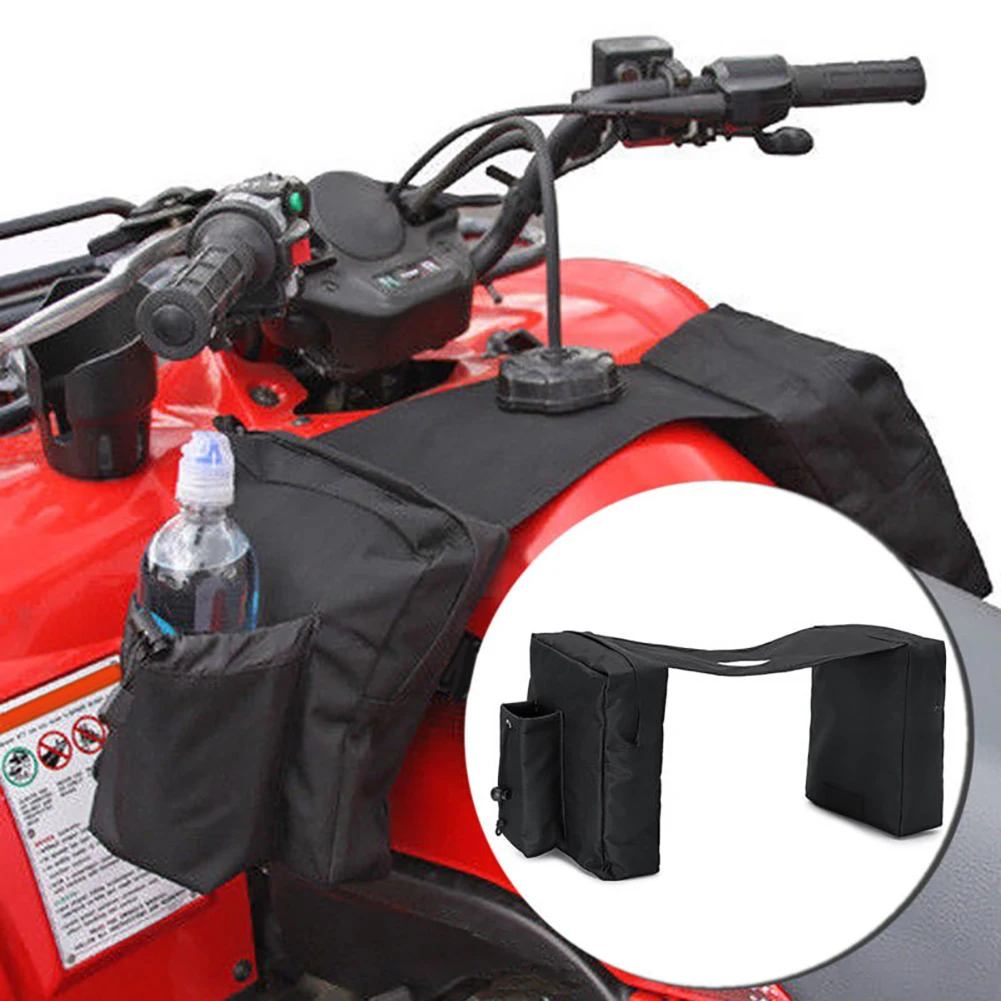 

ATV Tank Bag Motorcycle Saddlebag Mobile Fuel Tank Cup Holder 600D Oxford Cloth Storage Saddle Bag ATV Luggage Storage Pack