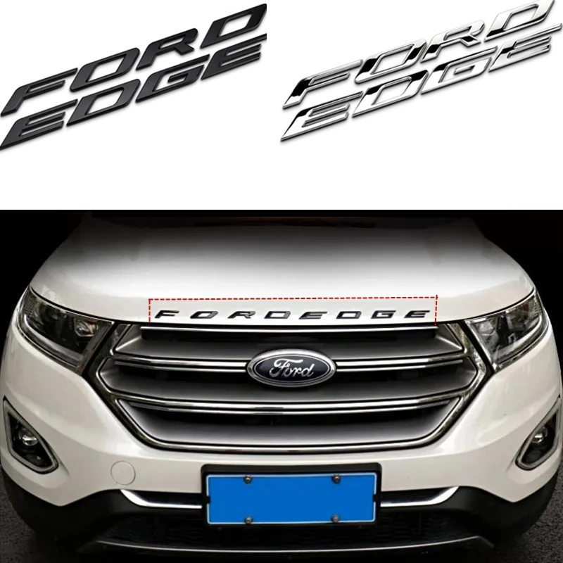 

Автомобильные 3D металлические буквы с логотипом, наклейки для Ford EDGE 2015-2022, автомобильная Передняя головка, капот, алфавит, эмблема, значок, Стикеры