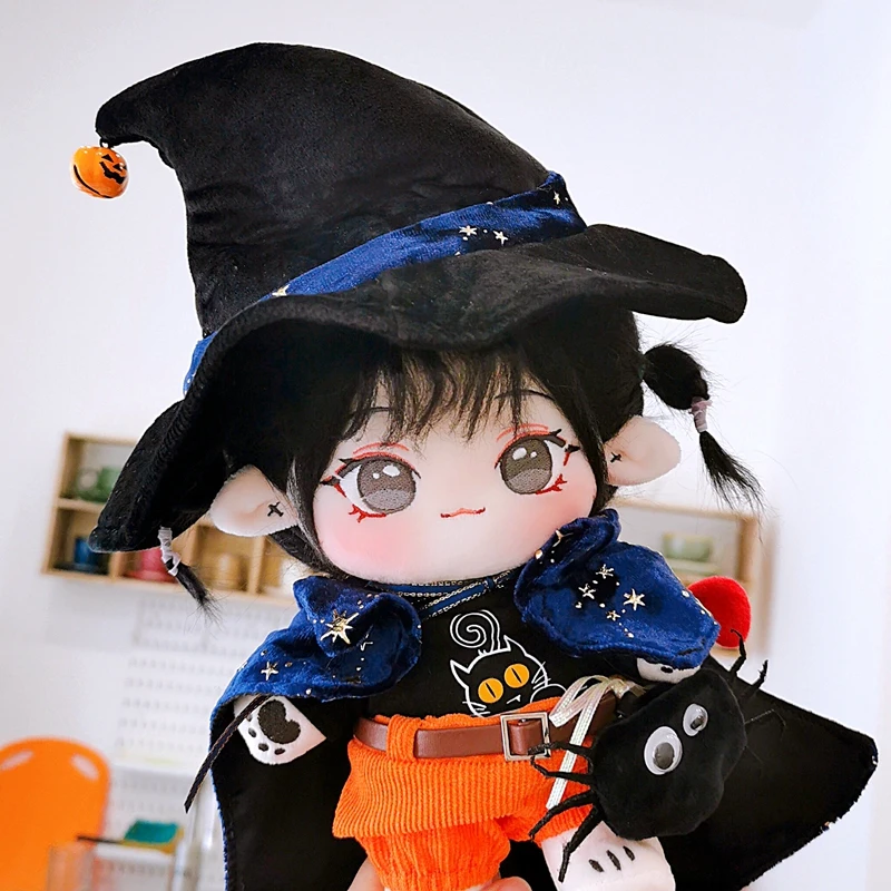 20CM Cotton Doll Halloween Doll Clothes Set Magician Wizard Plush Toys Dress Up Accessories Magic Hat Cloak Shirts Pants Bag
20CM Cotton Doll Halloween Doll Clothes Set Magician Wizard Plush Toys Dress Up Accessories Magic Hat Cloak Shirts Pants Bag