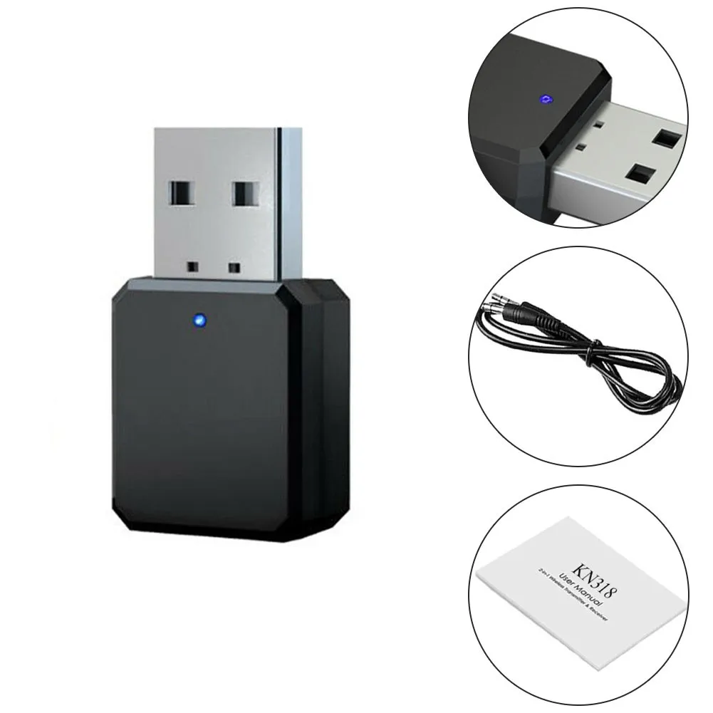 KN318 Wireless 5.1 Audio Receiver Transmitter Adapters 3.5mm AUX USB Adapt Tool For Car Music Audio Reciever Handsfree
KN318 Wireless 5.1 Audio Receiver Transmitter Adapters 3.5mm AUX USB Adapt Tool For Car Music Audio Reciever Handsfree