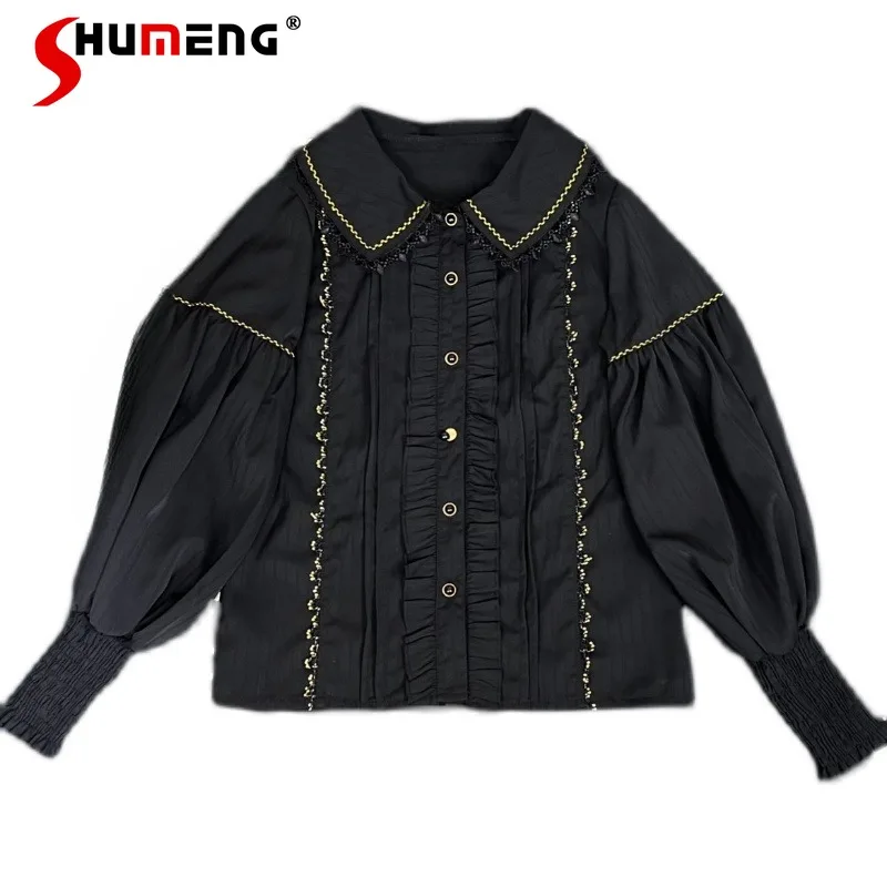 Women's Blouse Lolita Long Sleeve Doll Collar Shirt Retro Underwear Autumn Winter New Top Oversize Blusas Femininas Elegantes
Women's Blouse Lolita Long Sleeve Doll Collar Shirt Retro Underwear Autumn Winter New Top Oversize Blusas Femininas Elegantes