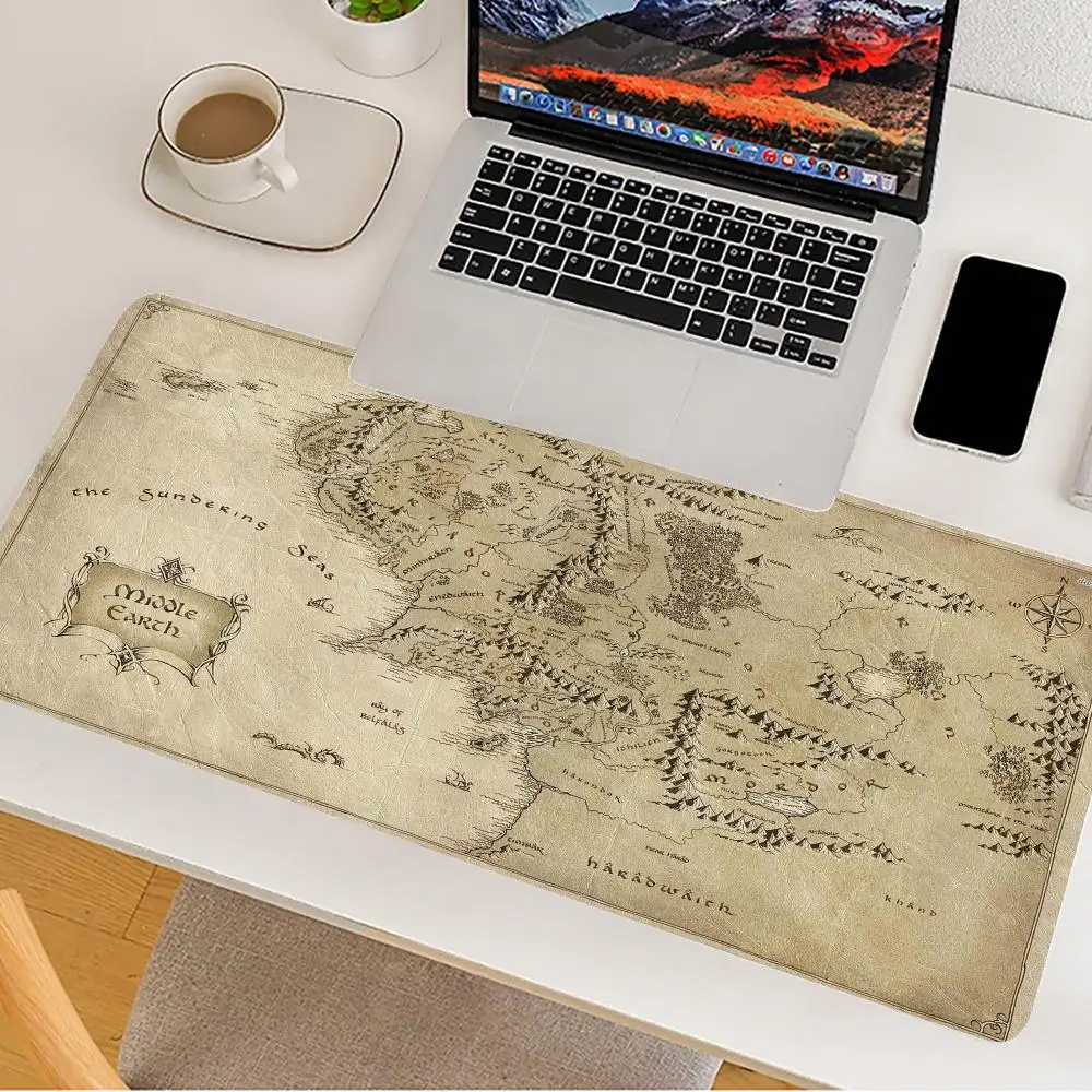 

Mouse Hot desk mat Pad tapis de souris kawaii Leather PU Fellowshipping of the Ring G Hobbit gaming Mat waterproof table mat 900x400 XXL portable