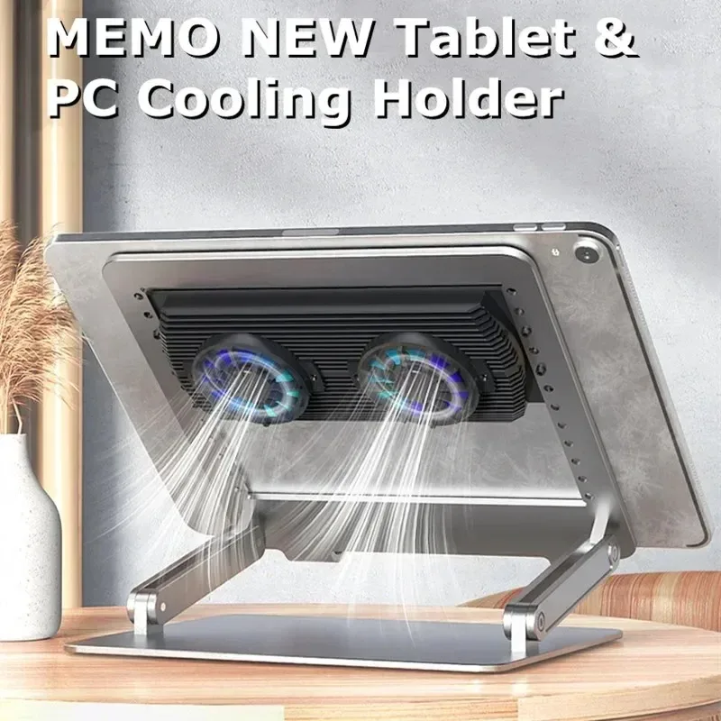 

Полупроводниковый вентилятор для ноутбука MEMO DP01, радиатор с быстрой охлаждением, 13 дюймов, Складной подъемный кронштейн, охлаждение для IPad и планшетов