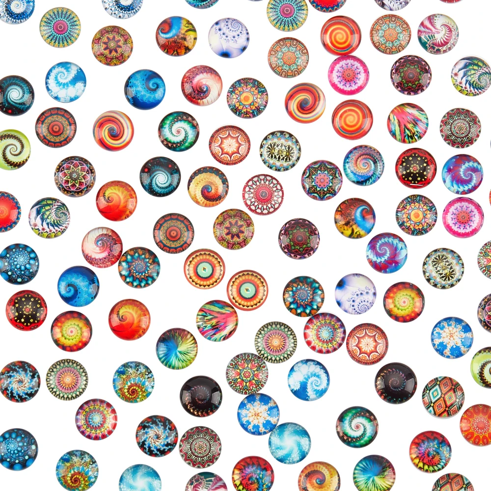100Pcs Mixed Color Swirl Pattern Glass Cabochons 12mm Dome Flatback Spacers for DIY Hairpins Earrings Jewelry Making Handcrafts
100Pcs Mixed Color Swirl Pattern Glass Cabochons 12mm Dome Flatback Spacers for DIY Hairpins Earrings Jewelry Making Handcrafts