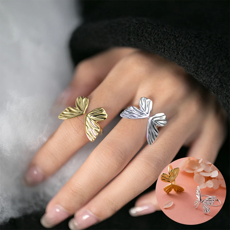 100% 925 Sterling Silver Butterfly Open Ring for Women Girl Smooth Simple Vintage Texture Design Jewelry Party Gift Dropshipping
100% 925 Sterling Silver Butterfly Open Ring for Women Girl Smooth Simple Vintage Texture Design Jewelry Party Gift Dropshipping