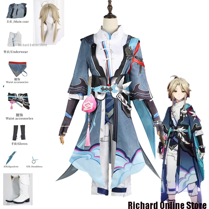 Yanqing Cosplay Wig Costume Shoes Game Honkai Star Rail Costumes Swordsman Kendo Uniform Fullset Suit Halloween Carnival Costume
Yanqing Cosplay Wig Costume Shoes Game Honkai Star Rail Costumes Swordsman Kendo Uniform Fullset Suit Halloween Carnival Costume