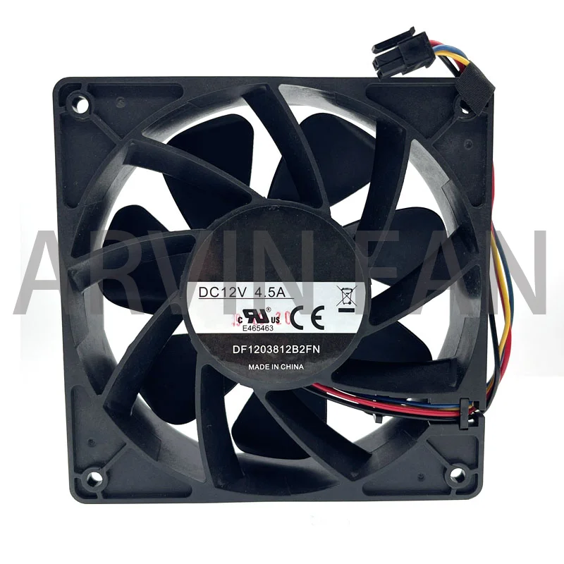 

Original DF1203812B2FN 1066 Cooling Fan 120mm 12cm High Speed CFM Air Flow Powerful, 120X120X38mm 12V 6500RPM Dual Ball Bearing