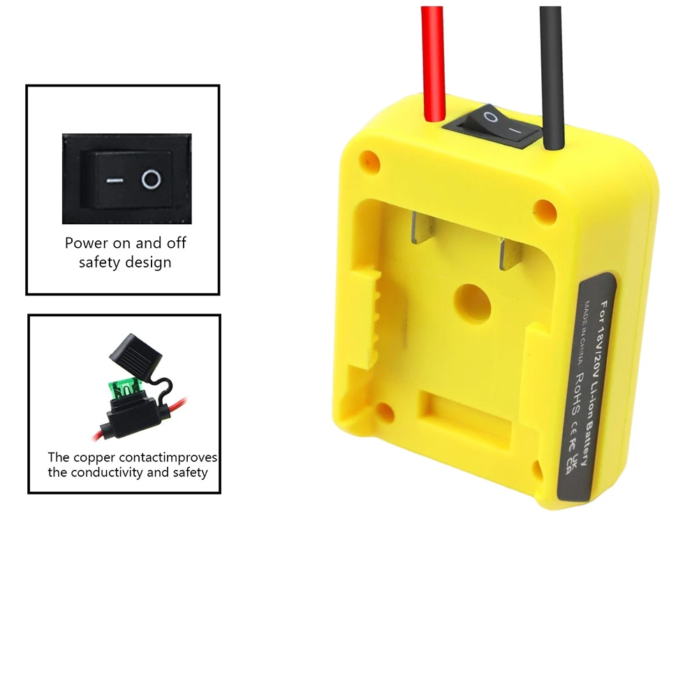 For DE WALT Battery Adapter 12 AWG DCB200 DCB203 DCB205 DCB206 Portable Design Durable And Practical High Quality
For DE WALT Battery Adapter 12 AWG DCB200 DCB203 DCB205 DCB206 Portable Design Durable And Practical High Quality
