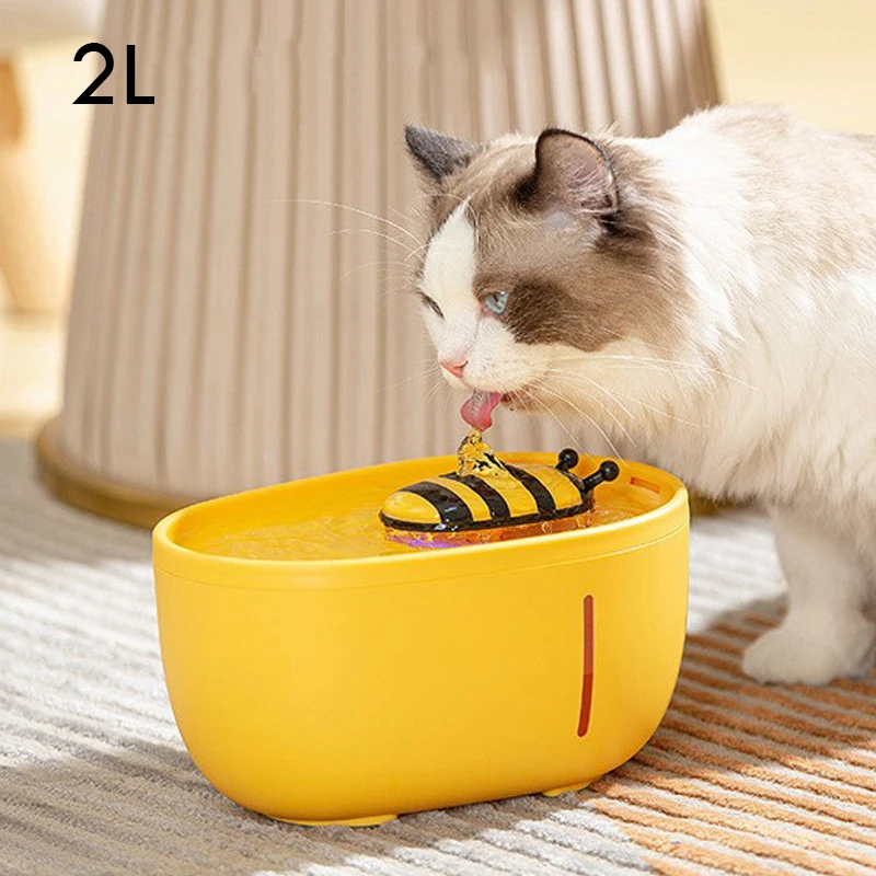 2L Pet Water Fountain Honey Bee Cat Water Dispenser Auto Feeder for Cat Fountain Recirculate Filtring Drinker for Cats Supplies
2L Pet Water Fountain Honey Bee Cat Water Dispenser Auto Feeder for Cat Fountain Recirculate Filtring Drinker for Cats Supplies