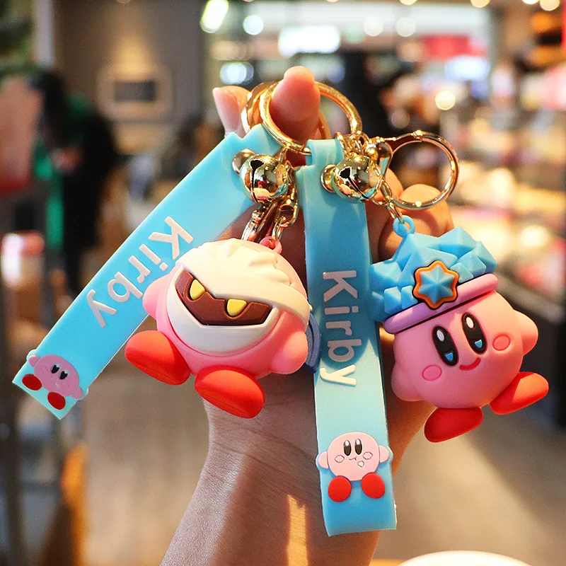 Kawaii Специальный розовый Kirby звезда наклейки брелок Приключения Игра подвеска