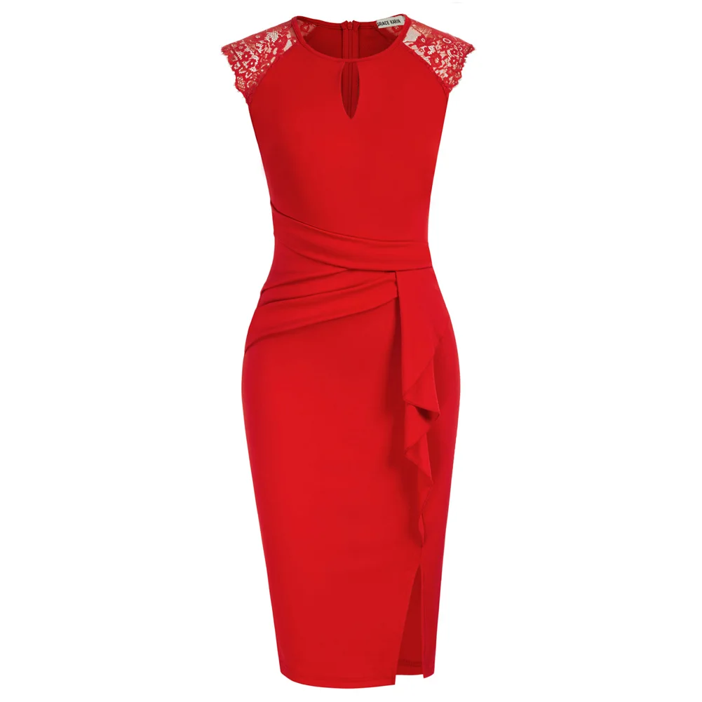GRACE KARIN Women Front Slit Party Dress Sleeveless Crew Neck Keyhole Front Bodycon Dress Solid Midi Cocktail Dresses A30
GRACE KARIN Women Front Slit Party Dress Sleeveless Crew Neck Keyhole Front Bodycon Dress Solid Midi Cocktail Dresses A30
