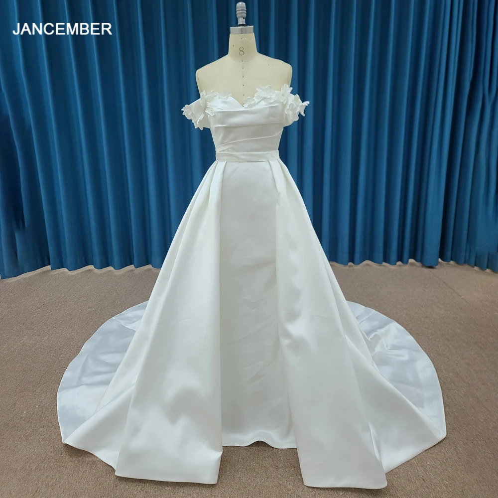

Romantic Factory Wholesale Wedding Gown For Bride 2024 Organza Sweetheart A-line Appliques Lace Up Vestido De Noiva LSSM028