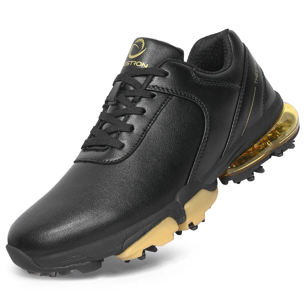 

2024 New Professional Golf Shoes for Men Anti-Slip Spikes Golf Sneakers Big Size 39-48 Golfer Footwear Low Top Walking Sneakers
